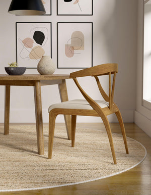 Palomino Ivory 7' 10 x 7' 10 Palm Beach Jute Round Area Rug All Natural Eco-Friendly Carpet for Modern Minimalist Interior Design Home Decorating for Sale at Rug Engine