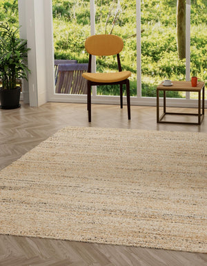 Palomino Ivory 4' 1 x 4' 1 Palm Beach Jute Square Area Rug All Natural Eco-Friendly Carpet for Modern Minimalist Interior Design Home Decorating for Sale at Rug Engine