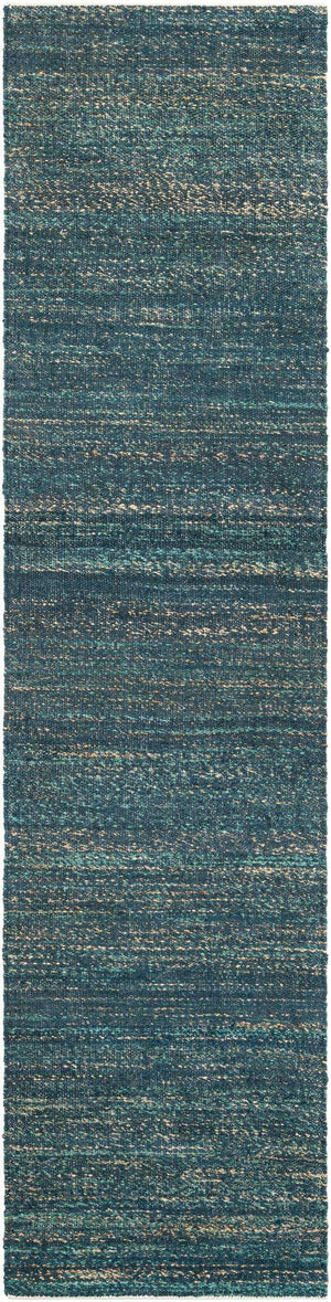 Ocean Blue 2' 7 x 12' Palm Beach Jute Runner Area Rug All Natural Eco-Friendly Carpet for Modern Minimalist Interior Design Home Decorating for Sale at Rug Engine