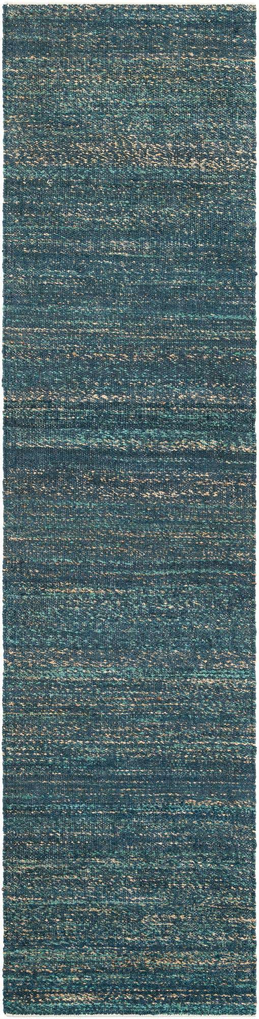 Ocean Blue 2' 7 x 12' Palm Beach Jute Runner Area Rug All Natural Eco-Friendly Carpet for Modern Minimalist Interior Design Home Decorating for Sale at Rug Engine