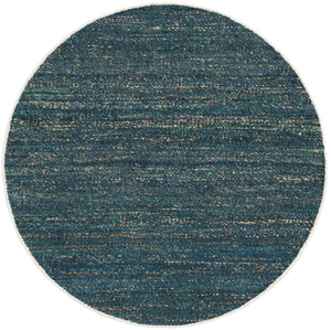 Ocean Blue 4' 1 x 4' 1 Palm Beach Jute Round Area Rug All Natural Eco-Friendly Carpet for Modern Minimalist Interior Design Home Decorating for Sale at Rug Engine