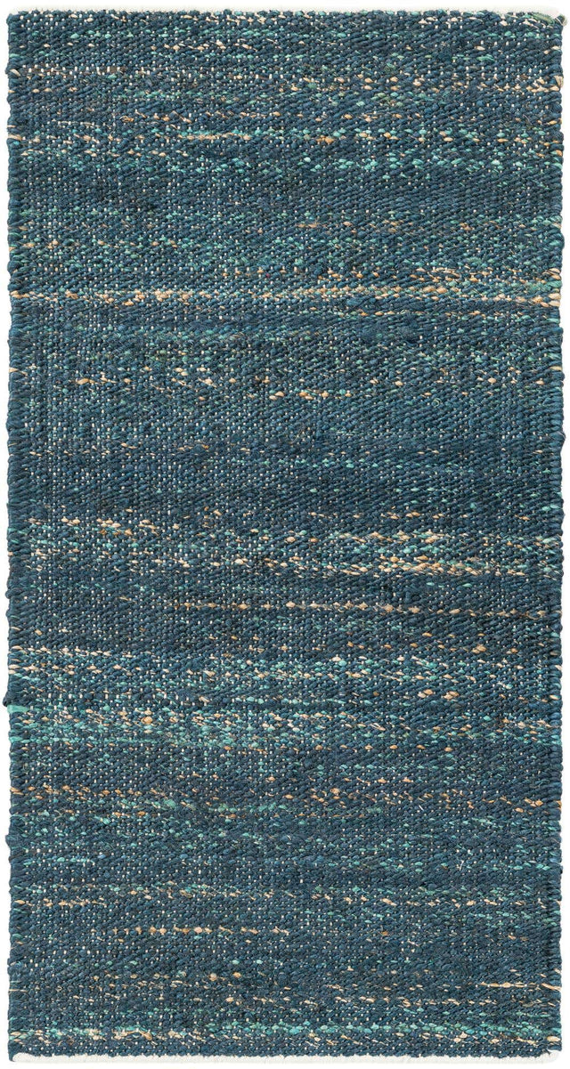 Ocean Blue 2' x 4' 1 Palm Beach Jute Runner Area Rug All Natural Eco-Friendly Carpet for Modern Minimalist Interior Design Home Decorating for Sale at Rug Engine