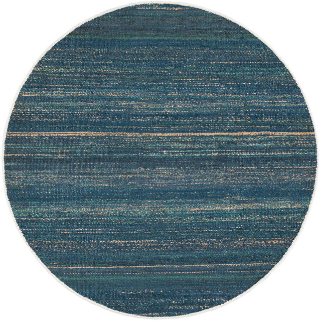Ocean Blue 5' 3 x 5' 3 Palm Beach Jute Round Area Rug All Natural Eco-Friendly Carpet for Modern Minimalist Interior Design Home Decorating for Sale at Rug Engine