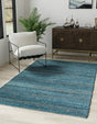 Ocean Blue 2' 2 x 3' 1 Palm Beach Jute Rectangle Area Rug All Natural Eco-Friendly Carpet for Modern Minimalist Interior Design Home Decorating for Sale at Rug Engine