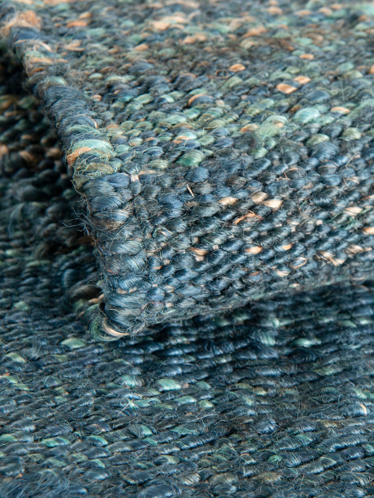 Ocean Blue 5' 1 x 8' Palm Beach Jute Rectangle Area Rug All Natural Eco-Friendly Carpet for Modern Minimalist Interior Design Home Decorating for Sale at Rug Engine