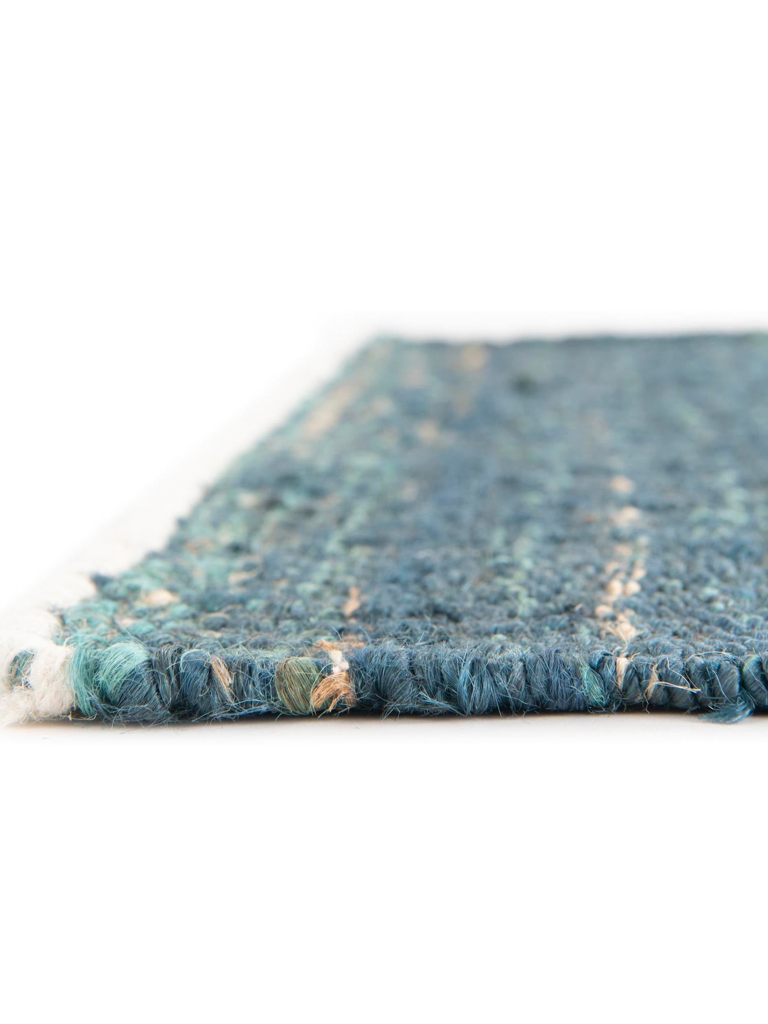 Ocean Blue 2' x 6' 1 Palm Beach Jute Runner Area Rug All Natural Eco-Friendly Carpet for Modern Minimalist Interior Design Home Decorating for Sale at Rug Engine