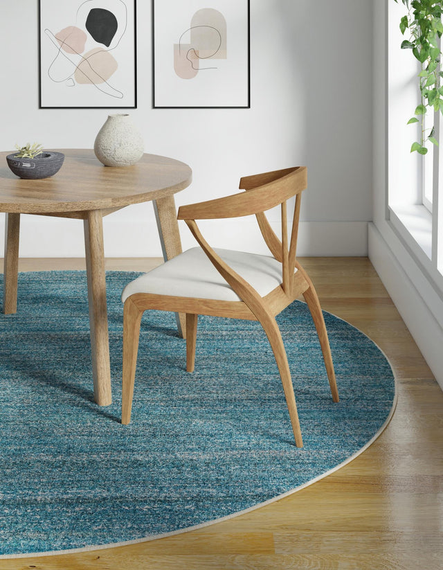 Ocean Blue 4' 1 x 4' 1 Palm Beach Jute Round Area Rug All Natural Eco-Friendly Carpet for Modern Minimalist Interior Design Home Decorating for Sale at Rug Engine