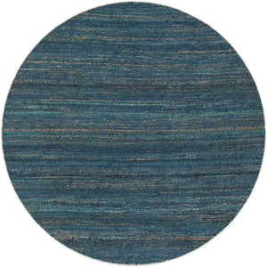 Ocean Blue 7' 10 x 7' 10 Palm Beach Jute Round Area Rug All Natural Eco-Friendly Carpet for Modern Minimalist Interior Design Home Decorating for Sale at Rug Engine