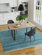 Ocean Blue 7' 10 x 7' 10 Palm Beach Jute Square Area Rug All Natural Eco-Friendly Carpet for Modern Minimalist Interior Design Home Decorating for Sale at Rug Engine