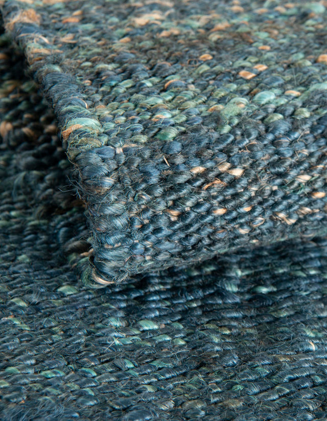 Ocean Blue 7' 10 x 7' 10 Palm Beach Jute Square Area Rug All Natural Eco-Friendly Carpet for Modern Minimalist Interior Design Home Decorating for Sale at Rug Engine