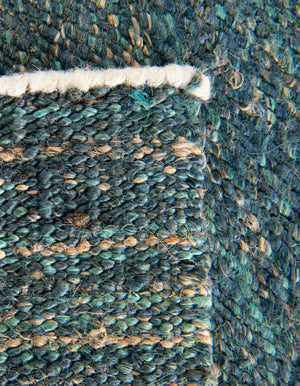 Ocean Blue 7' 10 x 7' 10 Palm Beach Jute Square Area Rug All Natural Eco-Friendly Carpet for Modern Minimalist Interior Design Home Decorating for Sale at Rug Engine