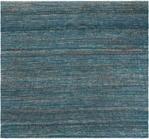 Ocean Blue 7' 10 x 7' 10 Palm Beach Jute Square Area Rug All Natural Eco-Friendly Carpet for Modern Minimalist Interior Design Home Decorating for Sale at Rug Engine
