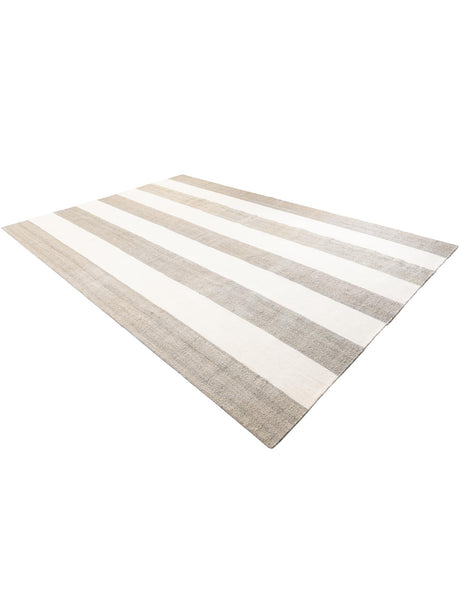Gray 10' x 14' 1 Jill Zarin Hamptons Rectangle Area Rug Jute & Wool With Cotton Backing All Natural Striped Design Coastal Hand Woven Carpet for Sale at Rug Engine