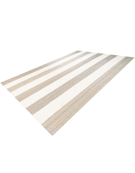 Gray 10' x 14' 1 Jill Zarin Hamptons Rectangle Area Rug Jute & Wool With Cotton Backing All Natural Striped Design Coastal Hand Woven Carpet for Sale at Rug Engine