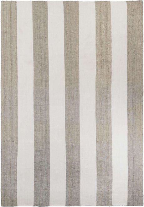 Gray 10' x 14' 1 Jill Zarin Hamptons Rectangle Area Rug Jute & Wool With Cotton Backing All Natural Striped Design Coastal Hand Woven Carpet for Sale at Rug Engine