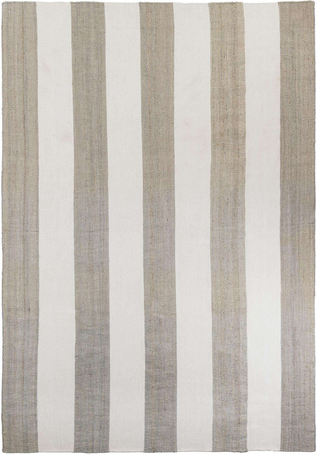 Gray 10' x 14' 1 Jill Zarin Hamptons Rectangle Area Rug Jute & Wool With Cotton Backing All Natural Striped Design Coastal Hand Woven Carpet for Sale at Rug Engine