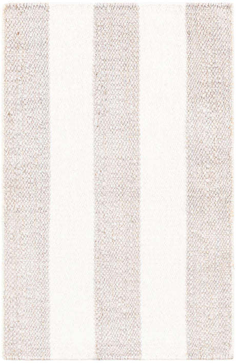 Gray 2' x 3' 1 Jill Zarin Hamptons Rectangle Area Rug Jute & Wool With Cotton Backing All Natural Striped Design Coastal Hand Woven Carpet for Sale at Rug Engine