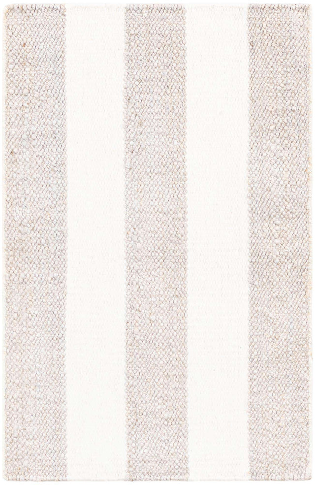 Gray 2' x 3' 1 Jill Zarin Hamptons Rectangle Area Rug Jute & Wool With Cotton Backing All Natural Striped Design Coastal Hand Woven Carpet for Sale at Rug Engine