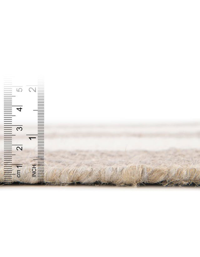 Gray 7' 10 x 10' Jill Zarin Hamptons Rectangle Area Rug Jute & Wool With Cotton Backing All Natural Striped Design Coastal Hand Woven Carpet for Sale at Rug Engine