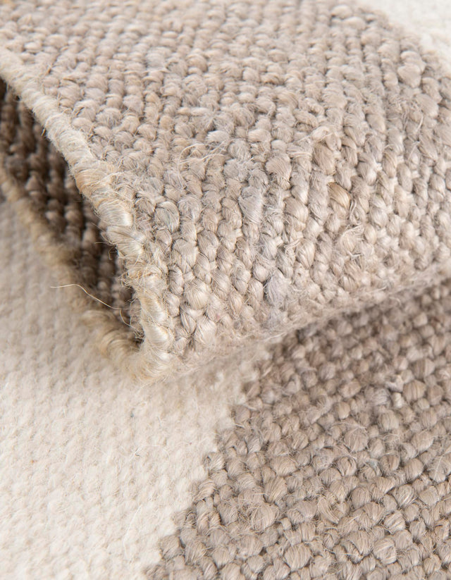 Gray 5' 1 x 8' Jill Zarin Hamptons Rectangle Area Rug Jute & Wool With Cotton Backing All Natural Striped Design Coastal Hand Woven Carpet for Sale at Rug Engine