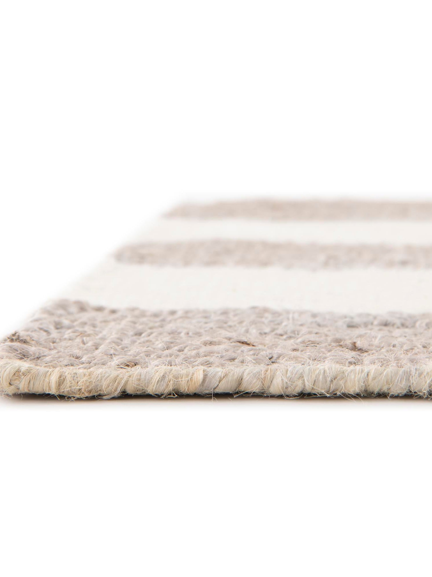 Gray 6' 1 x 9' Jill Zarin Hamptons Rectangle Area Rug Jute & Wool With Cotton Backing All Natural Striped Design Coastal Hand Woven Carpet for Sale at Rug Engine