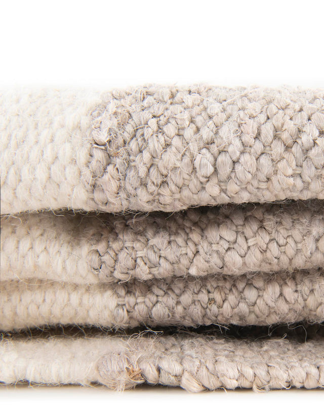 Gray 5' 1 x 8' Jill Zarin Hamptons Rectangle Area Rug Jute & Wool With Cotton Backing All Natural Striped Design Coastal Hand Woven Carpet for Sale at Rug Engine