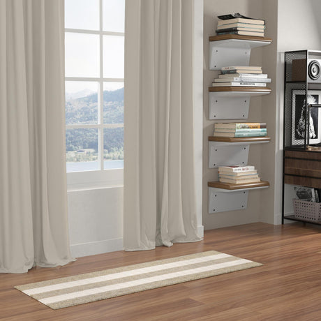 Gray 2' x 8' Jill Zarin Hamptons Runner Area Rug Jute & Wool With Cotton Backing All Natural Striped Design Coastal Hand Woven Carpet for Sale at Rug Engine