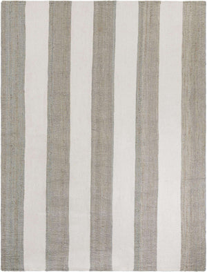 Gray 7' 10 x 10' Jill Zarin Hamptons Rectangle Area Rug Jute & Wool With Cotton Backing All Natural Striped Design Coastal Hand Woven Carpet for Sale at Rug Engine