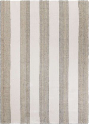 Gray 9' x 12' Jill Zarin Hamptons Rectangle Area Rug Jute & Wool With Cotton Backing All Natural Striped Design Coastal Hand Woven Carpet for Sale at Rug Engine