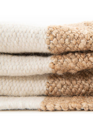 Tan Sand 5' 1 x 8' Jill Zarin Hamptons Rectangle Area Rug Jute & Wool With Cotton Backing All Natural Striped Design Coastal Hand Woven Carpet for Sale at Rug Engine