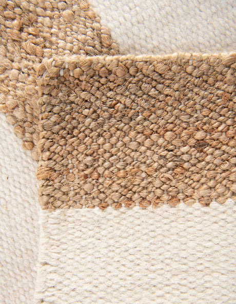 Tan Sand 2' x 6' 1 Jill Zarin Hamptons Runner Area Rug Jute & Wool With Cotton Backing All Natural Striped Design Coastal Hand Woven Carpet for Sale at Rug Engine