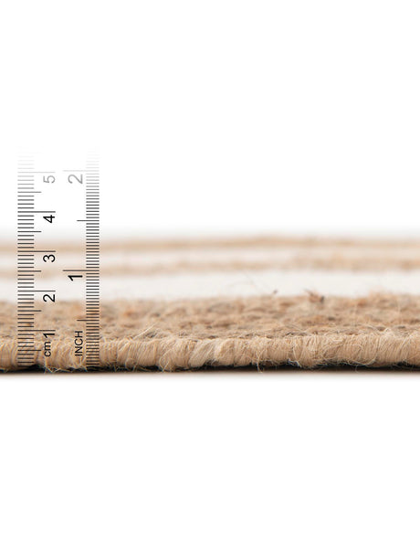 Tan Sand 10' x 10' Jill Zarin Hamptons Square Area Rug Jute & Wool With Cotton Backing All Natural Striped Design Coastal Hand Woven Carpet for Sale at Rug Engine