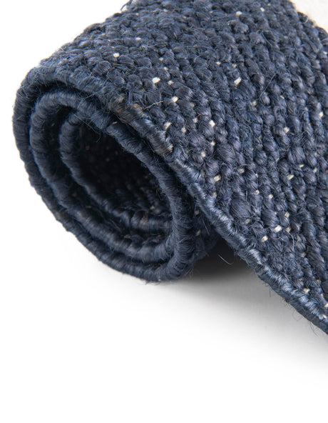 Nautical Navy 2' 7 x 12' Jill Zarin Hamptons Runner Area Rug Jute & Wool With Cotton Backing All Natural Striped Design Coastal Hand Woven Carpet for Sale at Rug Engine