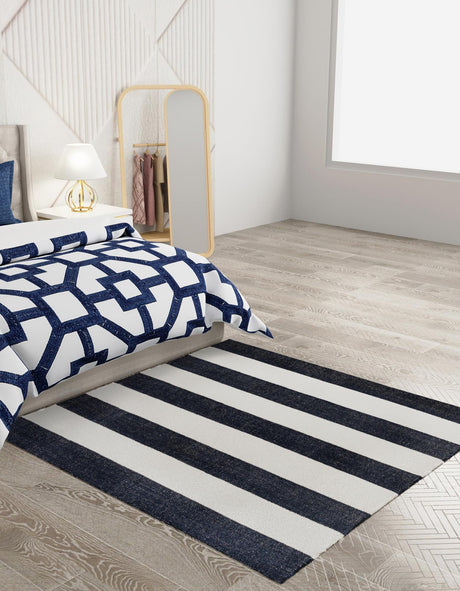 Nautical Navy 7' 10 x 7' 10 Jill Zarin Hamptons Square Area Rug Jute & Wool With Cotton Backing All Natural Striped Design Coastal Hand Woven Carpet for Sale at Rug Engine