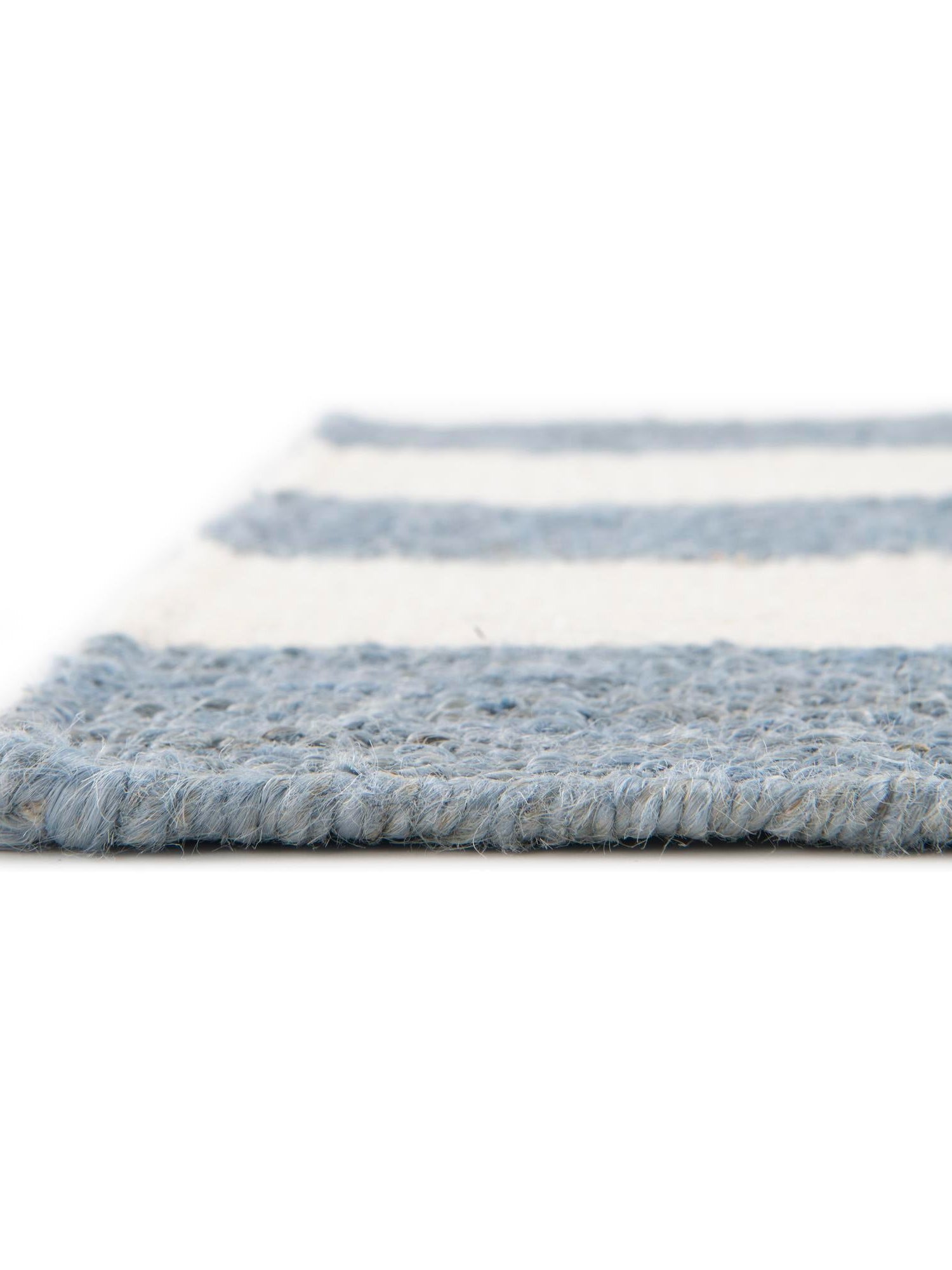 Sky blue 6' 1 x 9' Jill Zarin Hamptons Rectangle Area Rug Jute & Wool With Cotton Backing All Natural Striped Design Coastal Hand Woven Carpet for Sale at Rug Engine