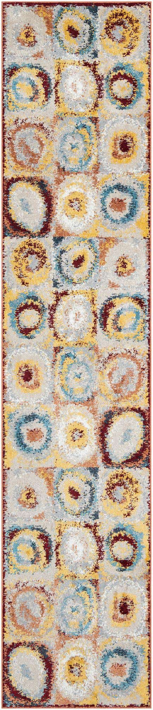 Washable Multicolor 2' 7 x 12' Kamala Washable Runner Area Rug Easy to Clean Stain Resistant & Durable 100% Polyester Spill-Friendly Carpet for Sale at Rug Engine