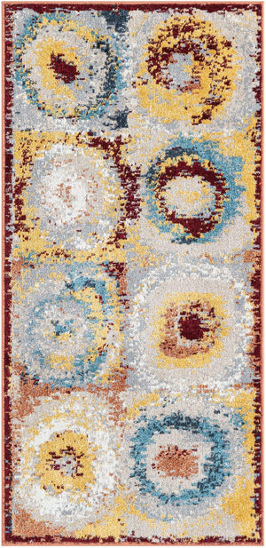 Multicolor 2' x 4' 1 Kamala Washable Runner Rug