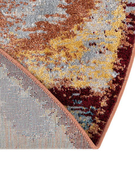 Washable Multicolor 7' 10 x 7' 10 Kamala Washable Round Area Rug Easy to Clean Stain Resistant & Durable 100% Polyester Spill-Friendly Carpet for Sale at Rug Engine