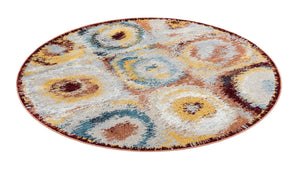 Multicolor 5' 3 x 5' 3 Kamala Washable Round Rug