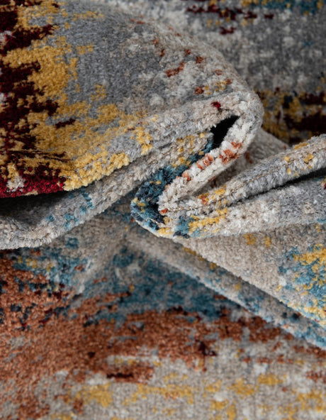 Washable Multicolor 10' x 14' 1 Kamala Washable Rectangle Area Rug Easy to Clean Stain Resistant & Durable 100% Polyester Spill-Friendly Carpet for Sale at Rug Engine