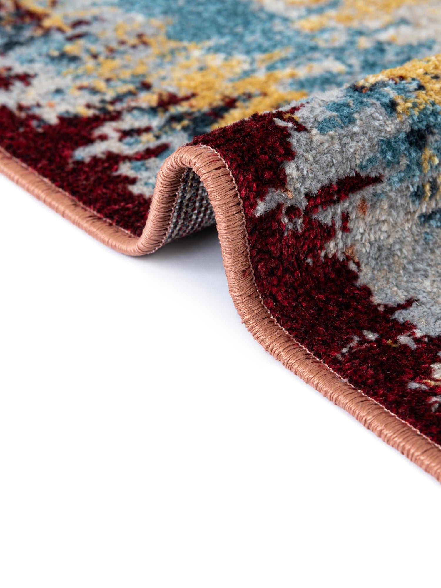 Washable Multicolor 7' 10 x 10' Kamala Washable Rectangle Area Rug Easy to Clean Stain Resistant & Durable 100% Polyester Spill-Friendly Carpet for Sale at Rug Engine