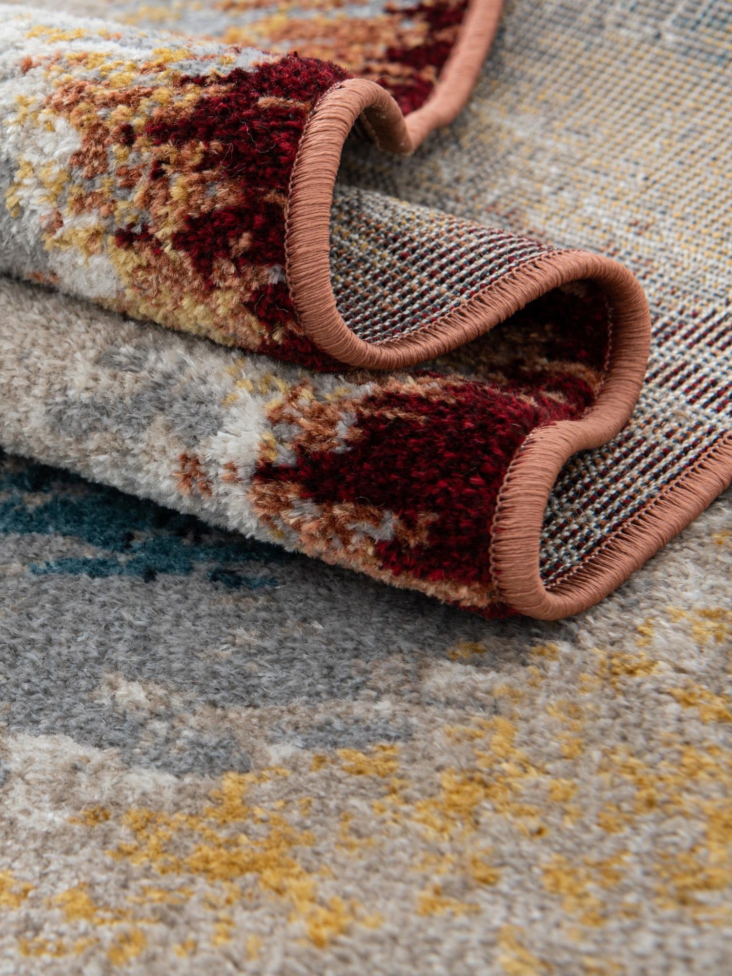 Washable Multicolor 10' x 14' 1 Kamala Washable Rectangle Area Rug Easy to Clean Stain Resistant & Durable 100% Polyester Spill-Friendly Carpet for Sale at Rug Engine