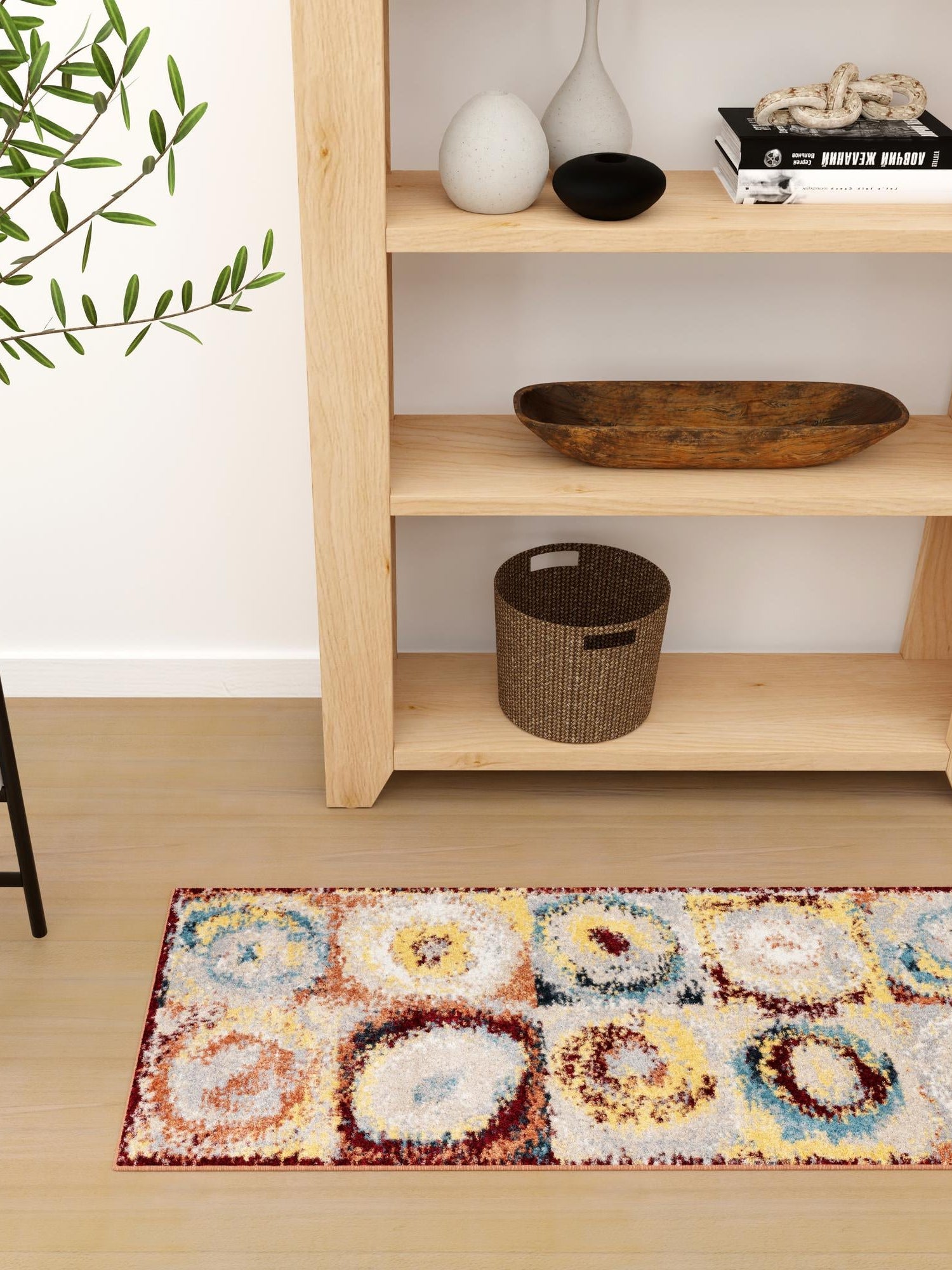 Washable Multicolor 2' x 6' 1 Kamala Washable Runner Area Rug Easy to Clean Stain Resistant & Durable 100% Polyester Spill-Friendly Carpet for Sale at Rug Engine