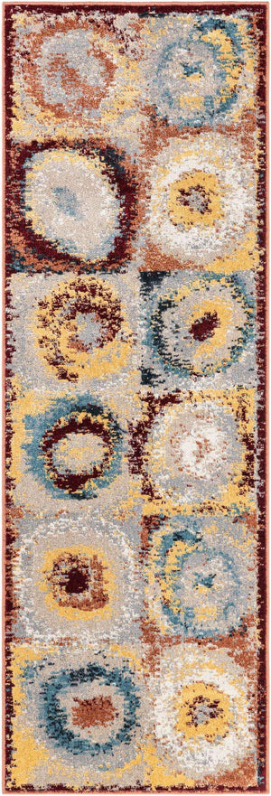Washable Multicolor 2' x 6' 1 Kamala Washable Runner Area Rug Easy to Clean Stain Resistant & Durable 100% Polyester Spill-Friendly Carpet for Sale at Rug Engine