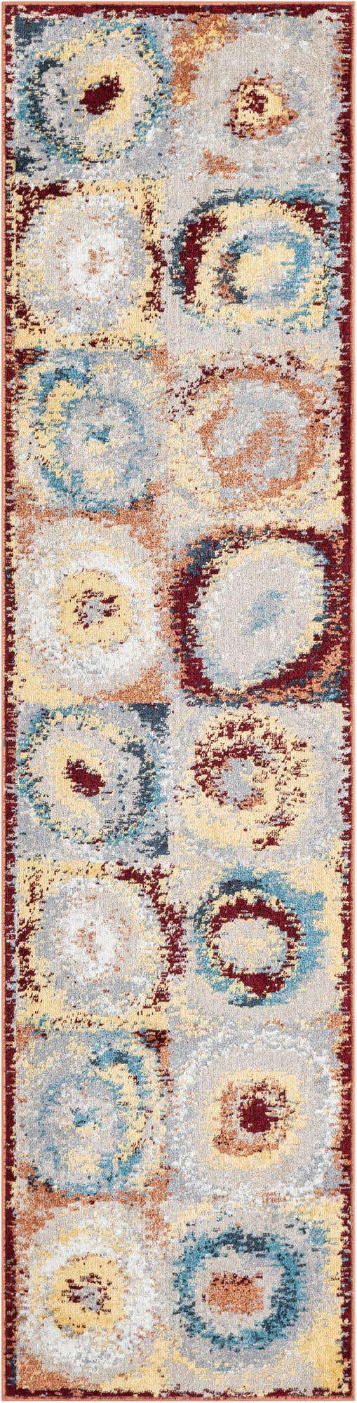 Washable Multicolor 2' x 8' Kamala Washable Runner Area Rug Easy to Clean Stain Resistant & Durable 100% Polyester Spill-Friendly Carpet for Sale at Rug Engine