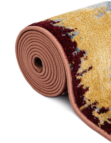 Washable Multicolor 5' 3 x 5' 3 Kamala Washable Square Area Rug Easy to Clean Stain Resistant & Durable 100% Polyester Spill-Friendly Carpet for Sale at Rug Engine