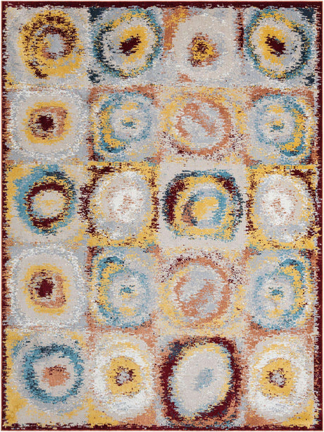 Washable Multicolor 9' x 12' Kamala Washable Rectangle Area Rug Easy to Clean Stain Resistant & Durable 100% Polyester Spill-Friendly Carpet for Sale at Rug Engine