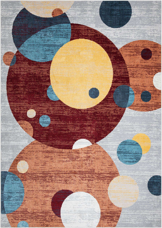 Washable Multicolor 10' x 14' 1 Kamala Washable Rectangle Area Rug Easy to Clean Stain Resistant & Durable 100% Polyester Spill-Friendly Carpet for Sale at Rug Engine