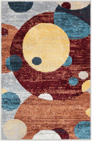Washable Multicolor 2' x 3' 1 Kamala Washable Rectangle Area Rug Easy to Clean Stain Resistant & Durable 100% Polyester Spill-Friendly Carpet for Sale at Rug Engine