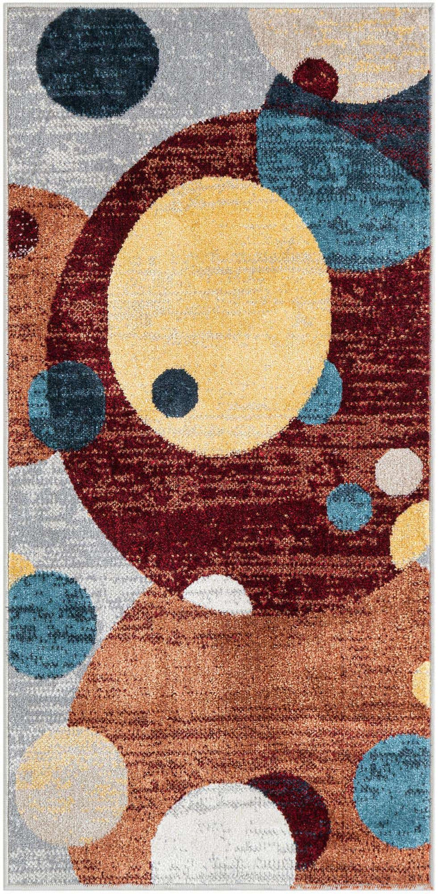 Washable Multicolor 2' x 4' 1 Kamala Washable Runner Area Rug Easy to Clean Stain Resistant & Durable 100% Polyester Spill-Friendly Carpet for Sale at Rug Engine